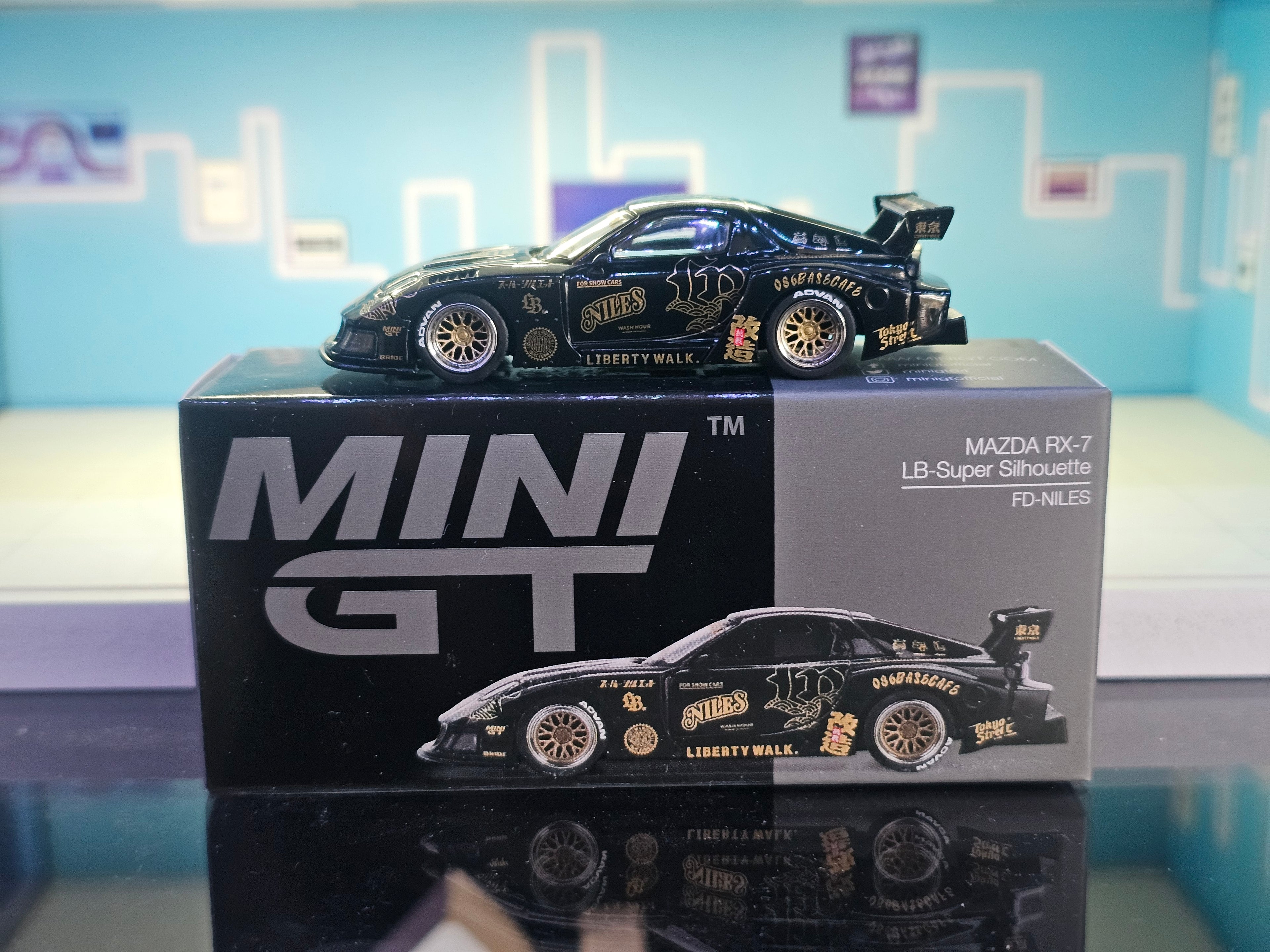 Mini GT Mazda RX-7 LB-Super Silhouette FD-Niles Black