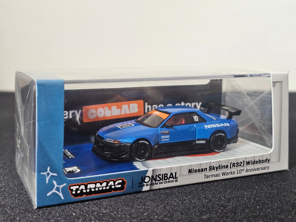 Nissan Skyline (R32) (Tarmac Works 10th Anniversary) Blue/Black