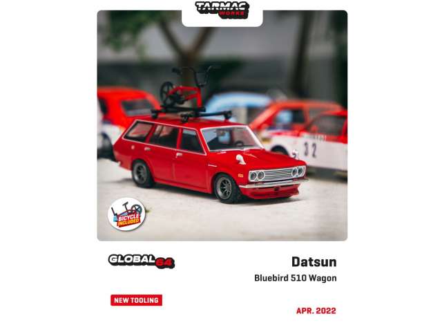 Datsun Bluebird 510 Wagon With Bicycle on Roof Rack